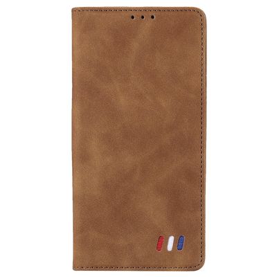 Etui til Samsung Galaxy A22 5g Cover Magnetisk lukning Tegnebog Bog Flip Folio Stand View Læder cover Stødsikker - Brun