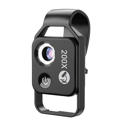 200X makro-objektiivi ammattimainen valokuvaus puhelimen kameran linssi CPL: llä Musta