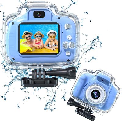 Bebetter Kids vanntett kamera Digital Sports Camera Leker 2 tommers HD Ips skjerm utendørs undervanns bærbart videokamera Juledag for gutter