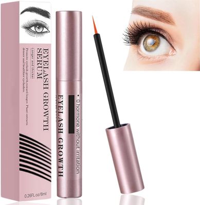 Fongwan Øyenvippe serum for vekst, øyenvippe vekst serum, forhånd tykkere lengre krøllete vipper, Boost Enhancer med styrke fukte 2 stk - 16 ML