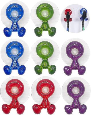 Hammasharjapidike imukupilla, 8kpl söpö seinälle asennettava hammasharjapidike lasten hammasharjapidikkeet kylpyhuoneeseen Uudelleenkäytettävä ilma...