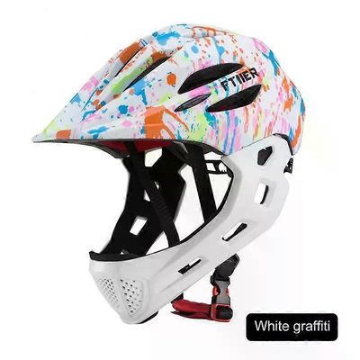 Lasten kypärä Lasten irrotettava kokokasvokypärä Lasten urheilu Suojakypärä Skootteri MTB-pyöräilykypärä Ulkoilupyöräilyvarusteet 11 46-53CM