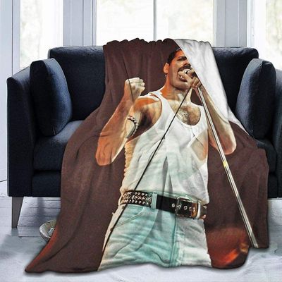 Flanell Fleece Cute Throw Blanket, Vintage 50s Freddie Mercury Photo Throw for Winter Picnic dekorative, ultra myke og tykke Washablech-N254 80x60i...