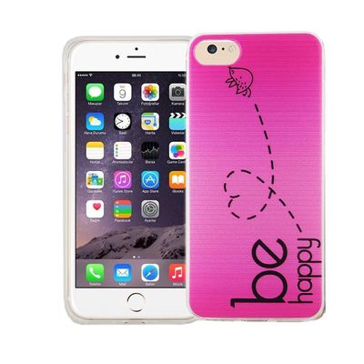 König Telefonetui til Apple iPhone SE 2020 Be Happy Pink Case Cover Motif Slim Case