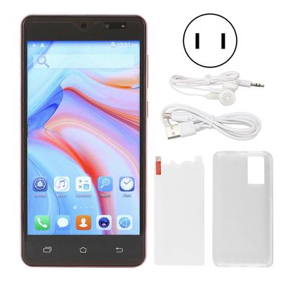 vaaleanpunainen 5in älypuhelin 4800mAh 8 Core CPU 1920x1080 2GB RAM 16GB ROM matkapuhelin Android 11.0 100?240V US-pistoke