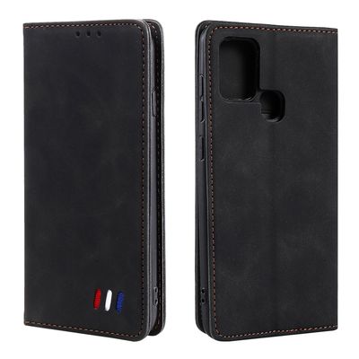 Etui til Samsung Galaxy A21s Cover Magnetic Closure Wallet Book Flip Folio Stand View Læder cover Stødsikker - Sort