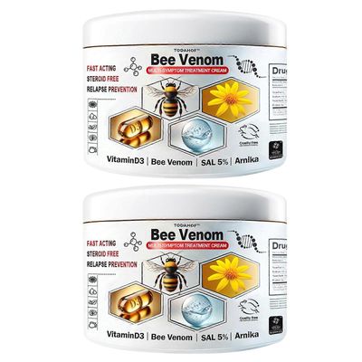 Bee-Venom Psoriaises Cream Skin Redness Relief kutinaa ehkäisevä voide kaikille ihotyypeille 2pcs