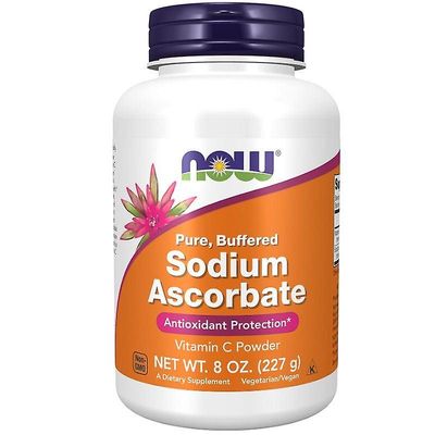 NOW Foods natriumaskorbaattijauhe puskuroitu 227g