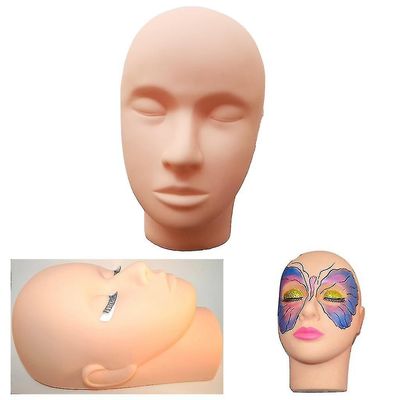 Silikone Træning Mannequin Manikin Hoved Øjenvipper Forlængelse Makeup Massage Øvelse Model