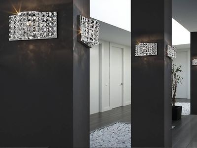 Schuller Lighting Onda Krystal væg lampe Krom, G9