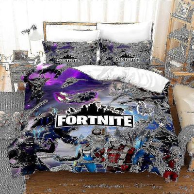 3d Fortnite 2/3kpl vuodevaatteet pussilakana peitto tyynyliina lapset teini-ikäiset Gift_Feb AU single 140x210cm
