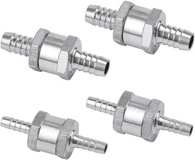 4 stk aluminiumslegering diesel check ventil, 6/8/10/12mm med pil