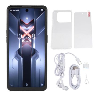 Älypuhelin 5G NFC SIM Dual Standby 12G 512G 8800mah 8MP Edessä 50MP takakamera Octa Core 7.3 tuumaa kuulokepuhelimella Android 13:lle Musta