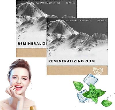 Remineralisoiva kumi, remineralisoiva purukumi, orgaaninen mastiksiminttu ihme remineralisoiva purukumi, sokeriton pitkäkestoinen harjan alla 36pcs