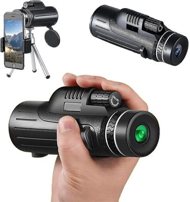 Leke 120x100 monokulært teleskop med nattsyn, monokulære for voksne stargazing, bak4 bærbare høydrevne spotting omfang for fugletitting, svart
