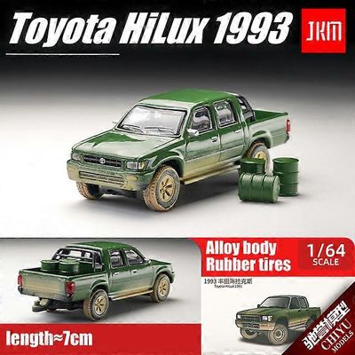 1/64 TOYOTA Hilux malli auton seoksesta painevaletut lelut klassinen superkilpa-auto ajoneuvo lapsille lahjat TOYOTA Hilux green