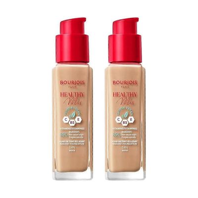 2 x Bourjois Healthy Mix puhdas ja vegaaninen meikkivoide 30ml - 54N Beige