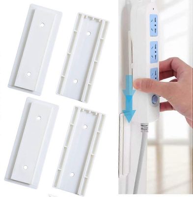 4 paria itseliimautuva jatkojohto seinäkiinnike, jatkojohto pöytä seinäteline, yksinkertaisin kiinnike jatkojohdolle, WiFi-reititin