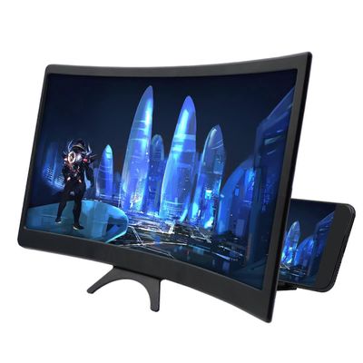 12-tuumainen puhelimen näytön suurennuslasi 3D-kaareva näytönvahvistin matkapuhelimeen Taitettava näyttö suurennettu älypuhelinteline kotitoimistoo...