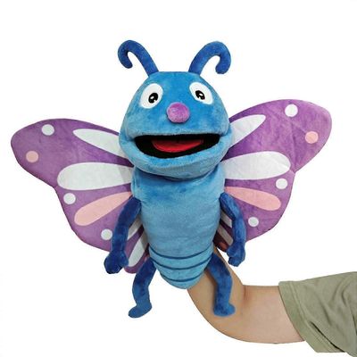 Perhonen/mehiläinen/leppäkerttuja/toukka/muurahainen käsinukke avosuu pehmolelu A