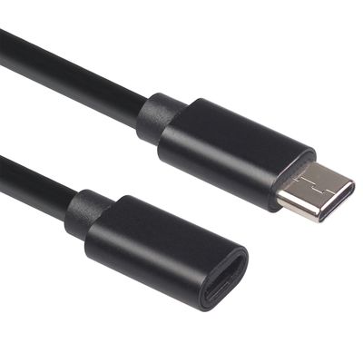 1.5m USB C Type-c Mann til Kvinne Forlengelseskabel Type-C-grensesnitt til Socket USB C Charging Extensor svart