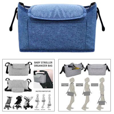 Universal Baby Klapvogn Organizer Holdbar Line Opbevaringspose Med Flaske Kop Holdere Lomme