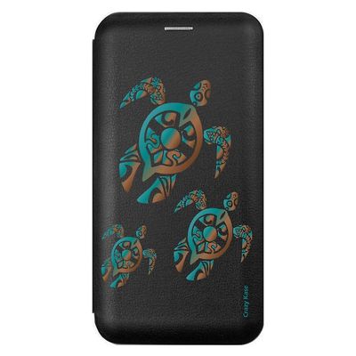 Crazy Kase Sag for Samsung Galaxy A50 Black Turtle Familie Mønster