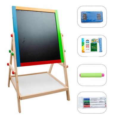 Kids Wooden Easel Dry Erase Board og tavle Kids Toys Gift Upgrade Version