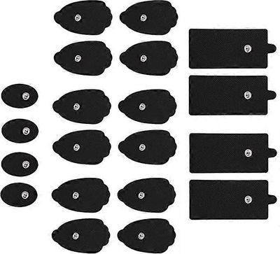 Yksikön elektrodityynyt uudelleenkäytettävät itseliimautuvat korvaavat hierontatyynyt lateksiton, vakioliitäntänapsautus 3,5 mm: n kaapelilla tens ...