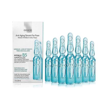 Elrachen 7kpl1.8ml Hyalu B5 ampullit ryppyjä estävä ampulli essence hoito ikääntymistä estävä seerumi kasvoille vähentää ryppyjä