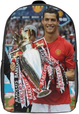 Reppu YL858 Ronaldo lasten reput jalkapallotähti koulureppu lapsille matkareput kirjalaukut pojat tytöt koululaukku 17inch858 16.1 X 11.8 X 4.5inches