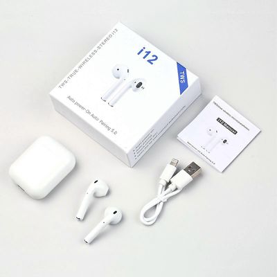 I12 True Wireless Earphones Langattomat BT-kuulokkeet BT 5.3 Smart Headset Kannettavat langattomat urheilukuulokkeet 300 mAh:n latauskotelolla Kosk...