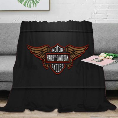 TV sofa flanell teppe kaste, 3d Harley Davidson print teppe mikrofiber myk kaste teppe lett fluffy varm behagelig plysj teppe azxs-57 80x60in 200x1...
