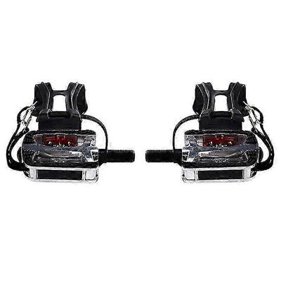 SPD-polkimet spin-pyörään varvashäkeillä Shimano Clip -polkimille Sisäliikunta Pyöräilyalustan polkimet 9/16" Musta