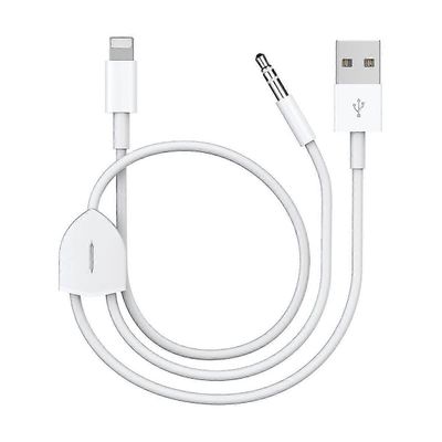 Yhteensopiva [päivitetty ] 2 In 1 -äänen latauskaapeli, joka on yhteensopiva iphonen / ipadin kanssa, lataa ja toista musiikkia samanaikaisesti tuk...