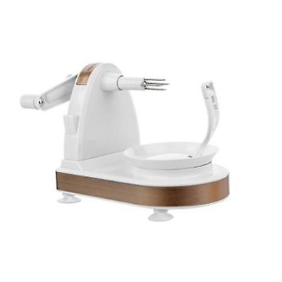 Zch Automatisk håndkrumt apple peeler hvid