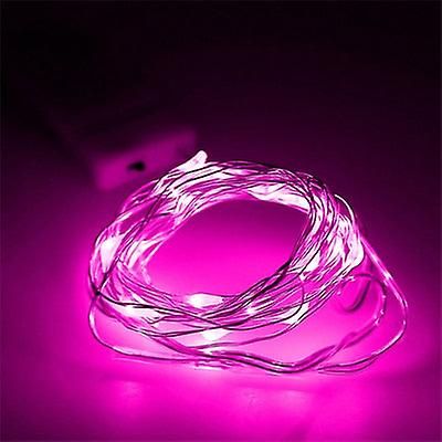 1M 2m 3m 5m førte streng lys til bryllupsfest julepynt fe lys haven udendørs waterproofgarden dekoration Pink 2m 20leds