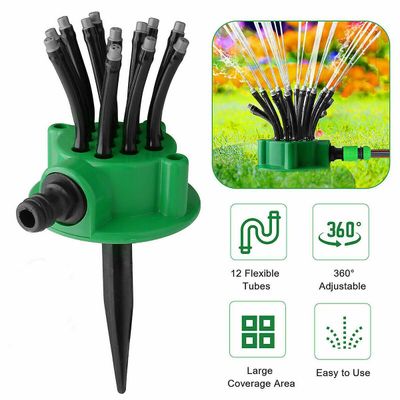 360 Fleksibel Have Yard Græsplæne Sprinkler Vanding Sprøjte System Grøn