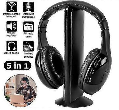 5 in 1 langattomat kuulokkeet langattomat kuulokkeet FM-radio TV-kuulokkeet langalliset kuulokkeet