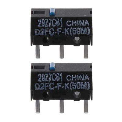 unbrand Mus Micro Switch D2fc-f-k (50m klikk) museknapp blå prikk 2pcs/10pcs 2