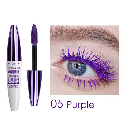 Flye 5d Tredimensjonal mascara , langvarig, ikke-flekkete, langvarig og curling Lilla
