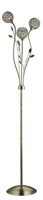 Searchlight Lighting Bellis 3 Lys blomst Design Gulv Lampe Antikke messing og glas, G9