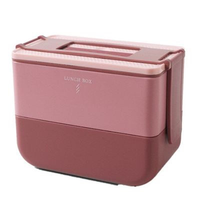 Mikrobølge-opvarmet bento box mad opbevaring container skole kontor picnic camping bærbare 358