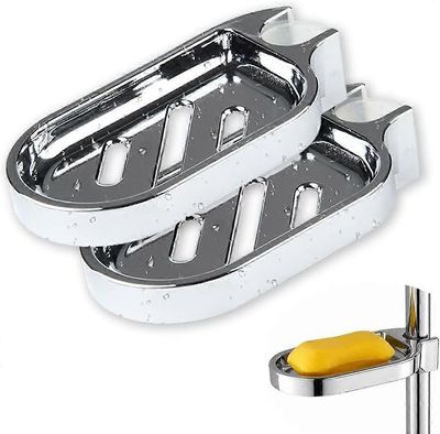 Linkrunning 2 kpl pidike suihkusaippua-astialle suihkukiskolle ja nousuputkelle 22mm hopea säädettävä kylpyhuonelaite