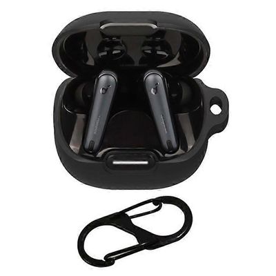 Yhteensopiva Anker Soundcore Liberty 4 NC -pudotusta estävän Bluetooth-kuulokkeen silikonisuojan kanssa, jossa on katoamaton solki Musta