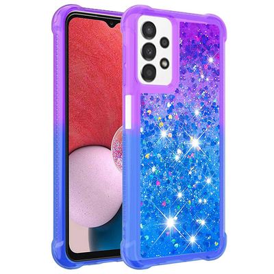 Samsung Galaxy A13 4G YB Series-3 joustava TPU Glitter Sparkle Phone Case Drop Protection Gradie Monivärinen Style C Samsung Galaxy A13 4G