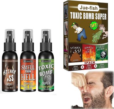 3kpl Stink Bomb Spray Extreme, Stink Bomb, Extremely Smelly Bomb, Smelly Bomb Spray Prank Things, Pups Long-Hand Odour, 30 ml
