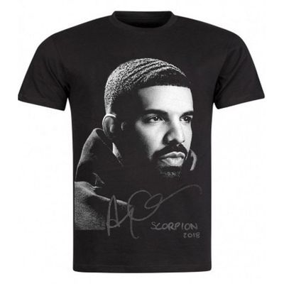 RockShark T-Shirt Noir Drake Scorpion Album Cover Sort L