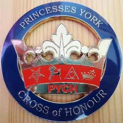 Bricks Masons Bekendtgørelse af den østlige stjerne prinsesse York frimurerisk bil emblem