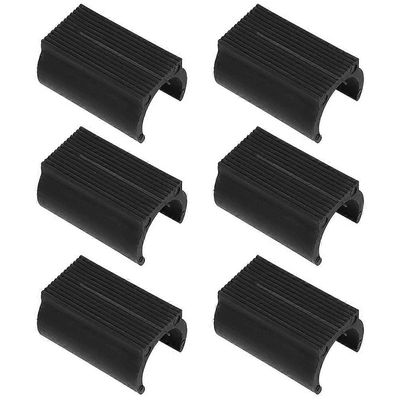 25 kpl Putkisuoja Tuoli Jalkojen suojukset Muoviset jalat U-muotoinen tuoli Jalkasuojus U- muotoiset korkit Musta 4X1.9CM